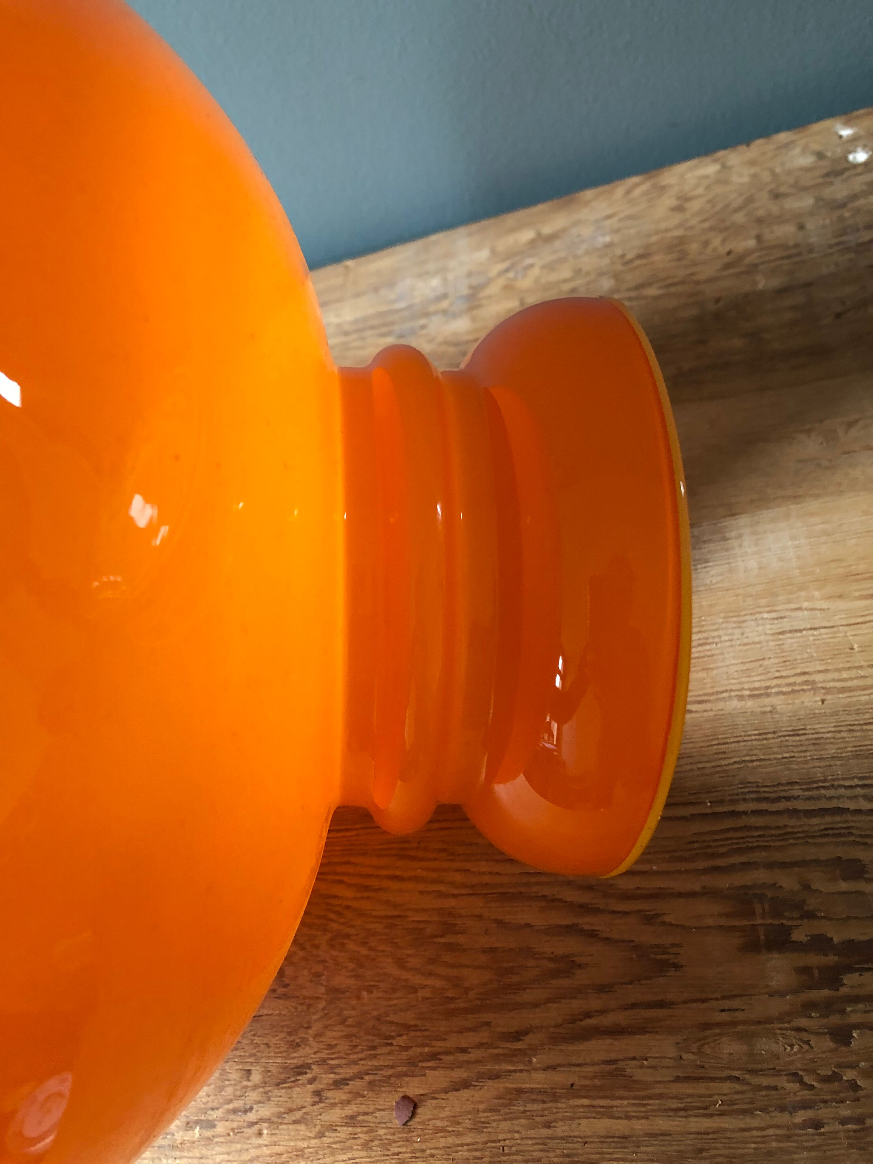 Vintage orange opaline suspension