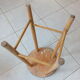 Vintage stool in patinated natural wood