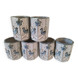 Set of 6 small vintage ceramic cups - Hygge & Lagom spirit