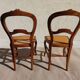 pair of Art Nouveau chairs, cane and faux leather