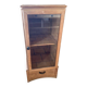 Meuble vitré en bois avec tiroir