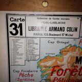 Vidal-Lablache 50s educational wall map
