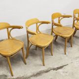 Set of 4 armchair bistro chairs from the 1960s.