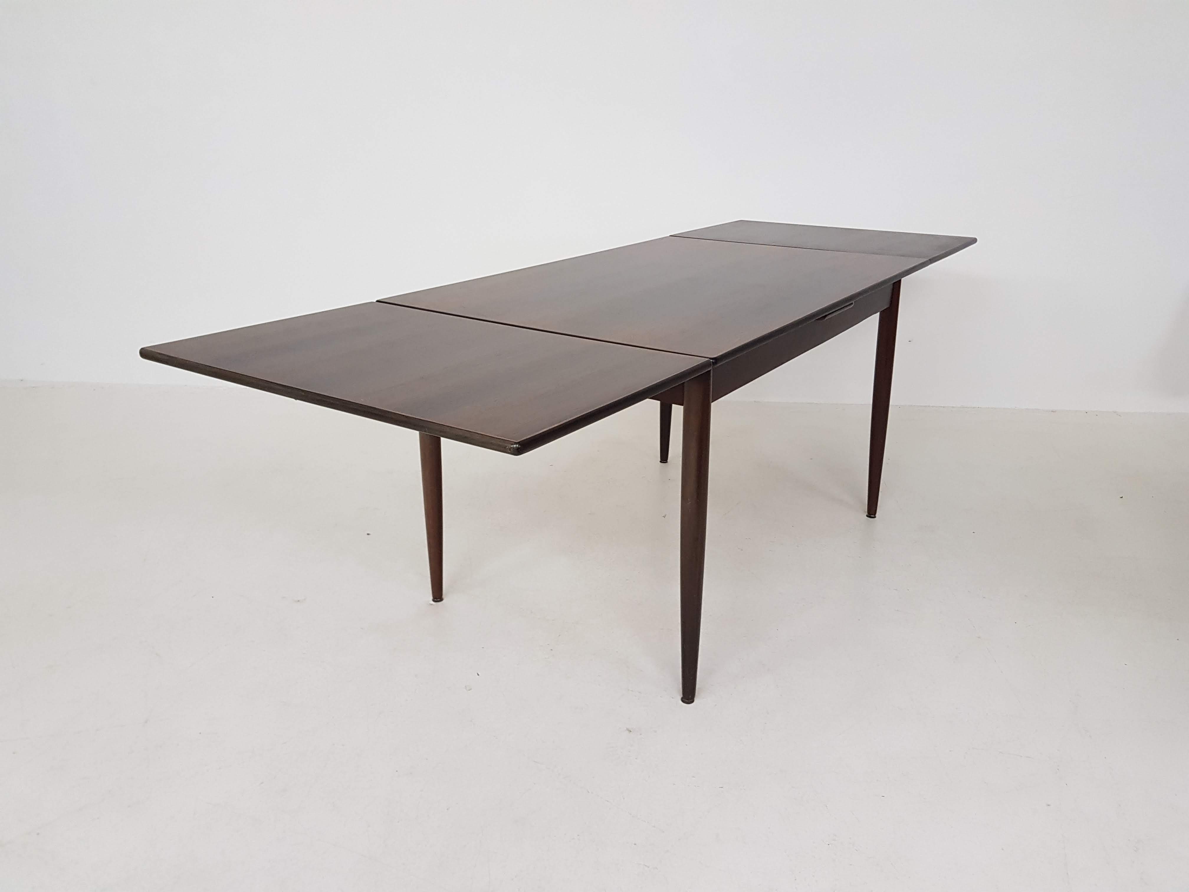 Scandinavian Rosewood extendable dining table