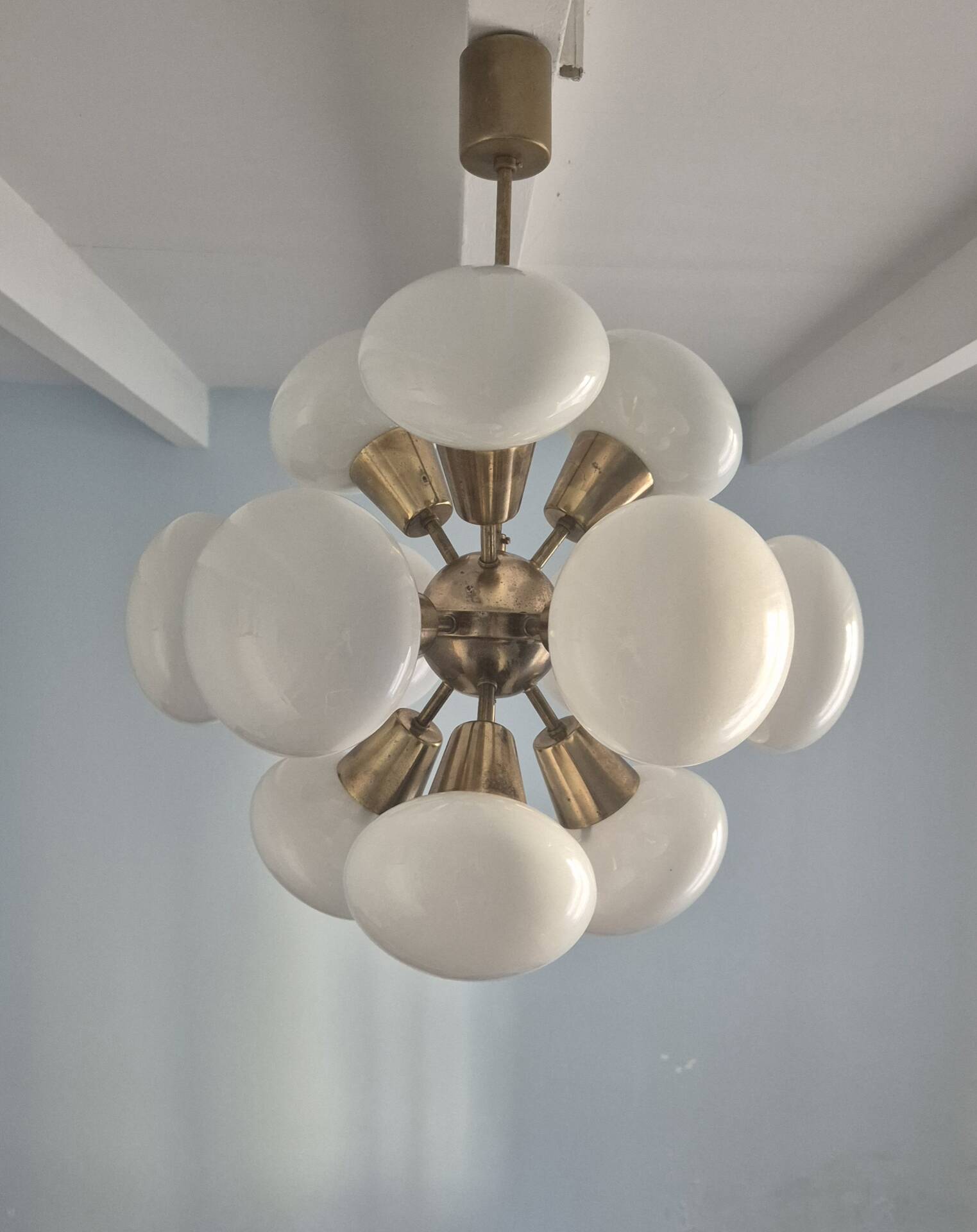 Sputnik Chandelier by Kamenecky Senov, Vintage Czechoslovak 1970s