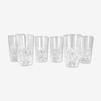 Set of 6 bayel cut crystal whiskey glasses