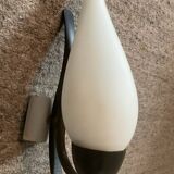 1950s wall sconce in opaline glass