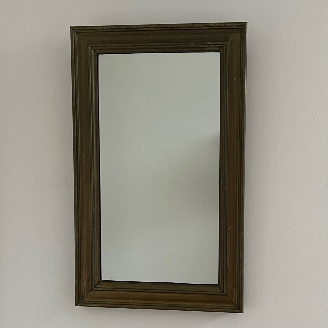 Antique french brass bistro mirror