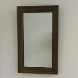 Antique french brass bistro mirror