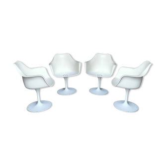 Series of 4 tulip chairs
