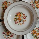 12 assiettes creuses anciennes "Capri "