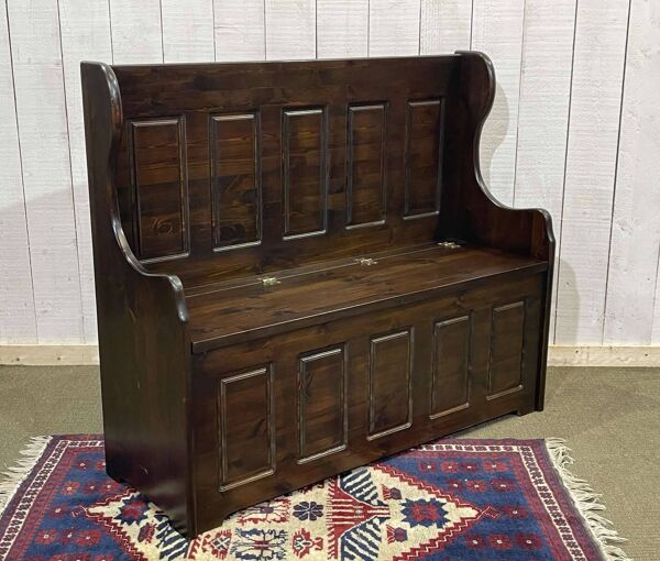Banc coffre anglais en sapin moderne