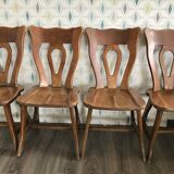 4 brutalist bistro chairs