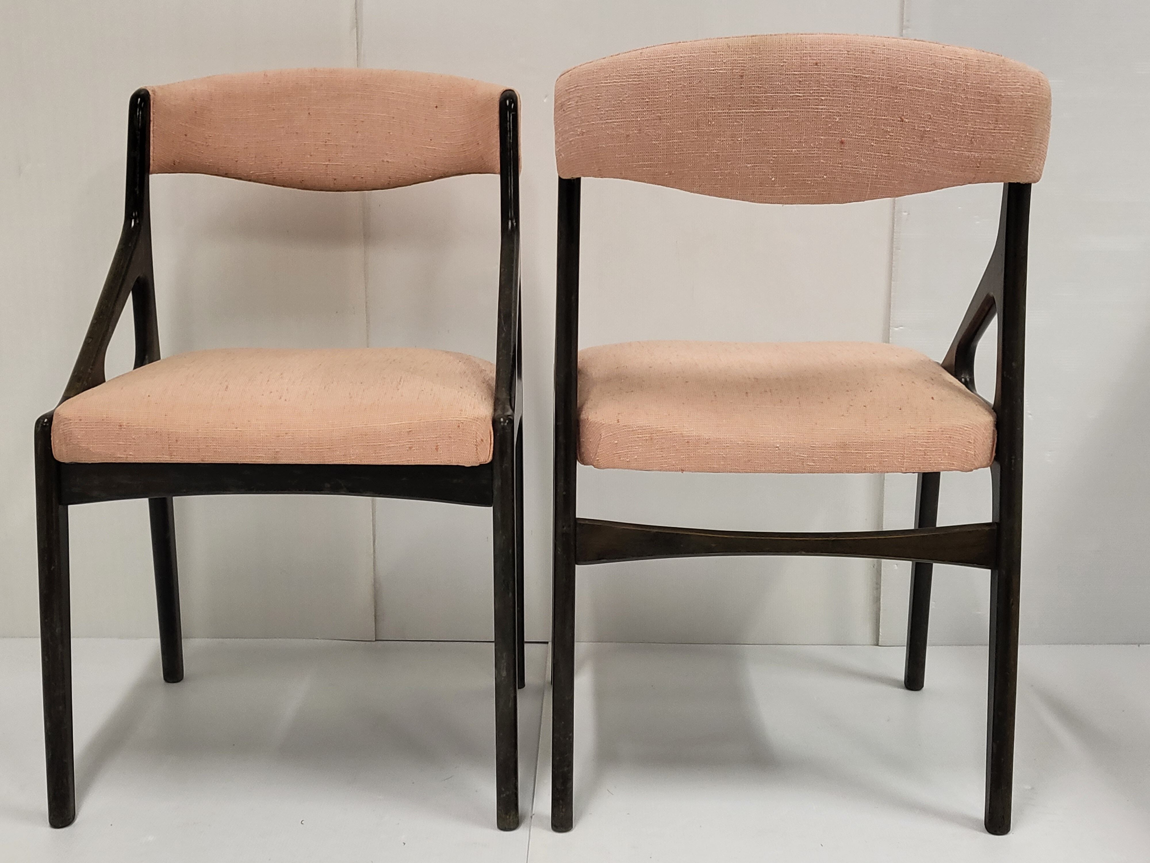 Suite de 6 chaises scandinaves 1960