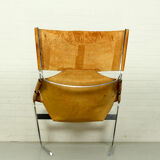 Pierre Paulin F444 in natural leather, The Netherlands, 1963