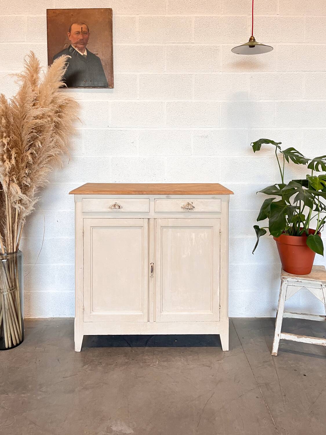 Old Parisian buffet with original patina