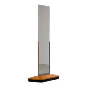 Miroir rectangulaire art deco en bois de noyer 1930 176x80cm