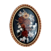 Domed frame dried flowers 50s 60s