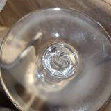 Set of 6 Faceted Balloon Glasses with Engraved St Louis Crystal Cut Feet