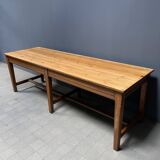 Large antique drapery fabric table