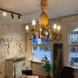 Pineapple chandelier 1940 Hollywood Regency