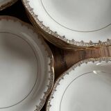 Set of 10 very small soup plates - Pommier Dureil 72 - Porcelain