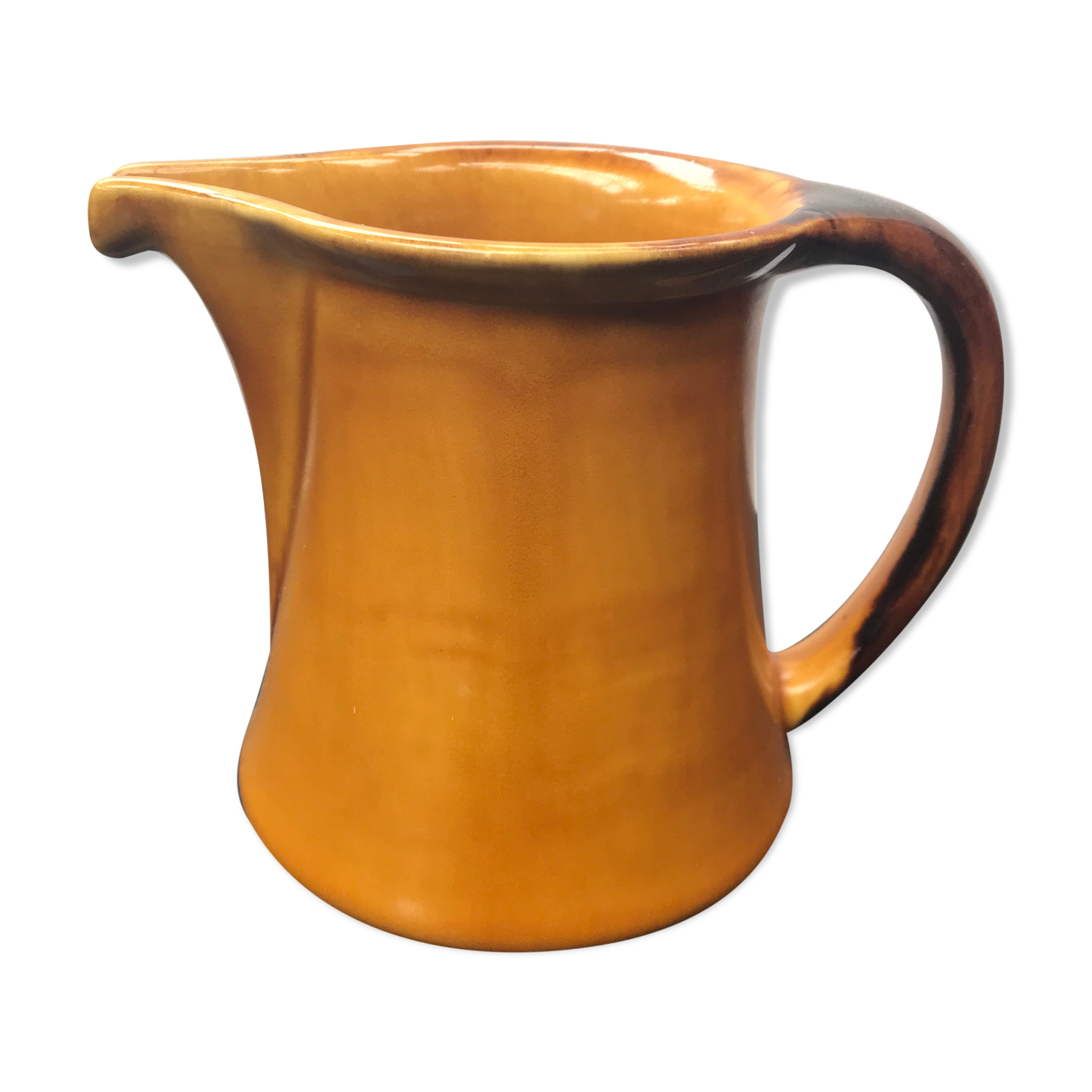Former Pitcher ST CLEMENT Ceramics Yellow Made In France Vintage