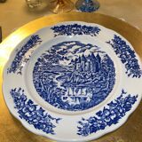 Set of 2 flat plates pyroblan blue