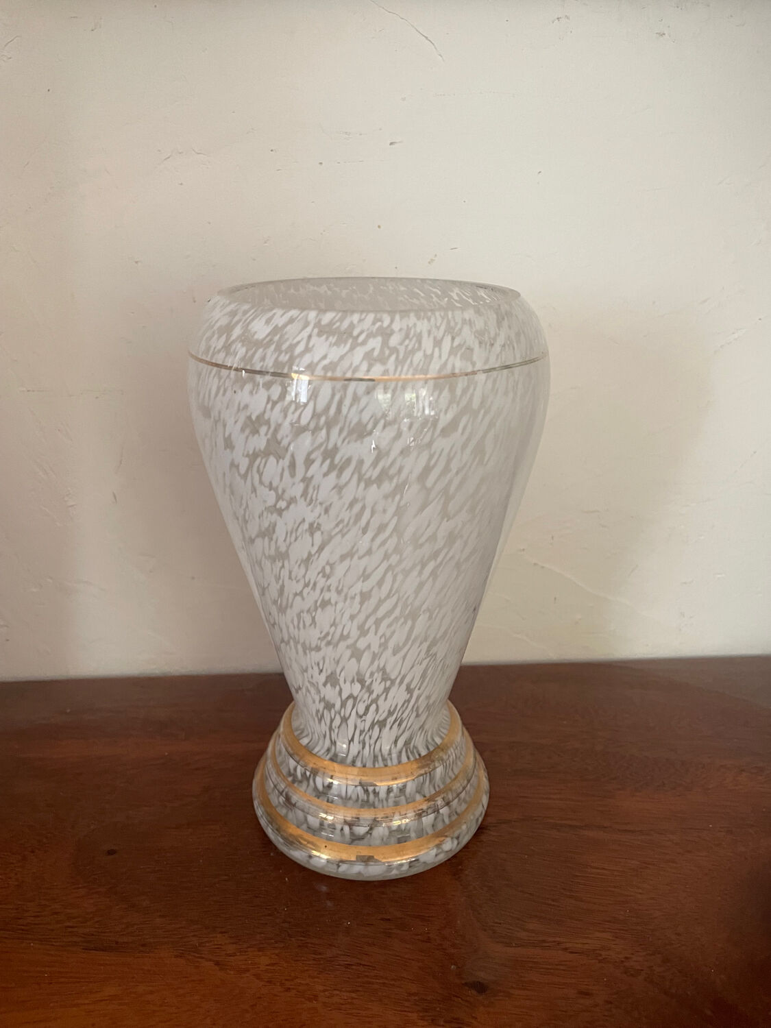 Vase in clichy glass art deco