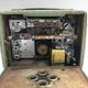 Radio Bambistor bois vinyle vert bakélite blanc vintage