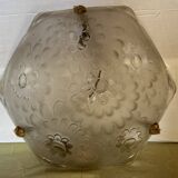 Art Deco glass press basin suspension signed Degue