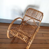 Child rocking chair in rattan
