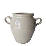 Gray stoneware pot