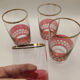 4 crystal glasses