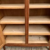 Vintage solid oak cross-braced wardrobe 1940