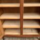Vintage solid oak cross-braced wardrobe 1940
