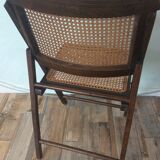 Folding chair caned from the 70s