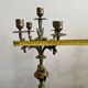 Pair of five-light gilded bronze candelabras, Napoleon III, 19th century.