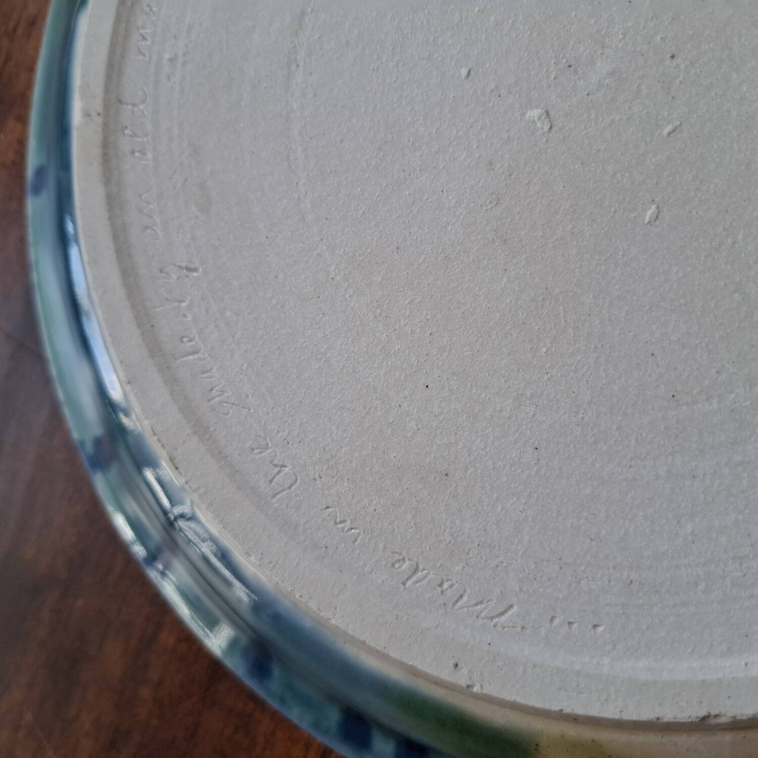 Decorative enamelled ceramic plate, 20th century