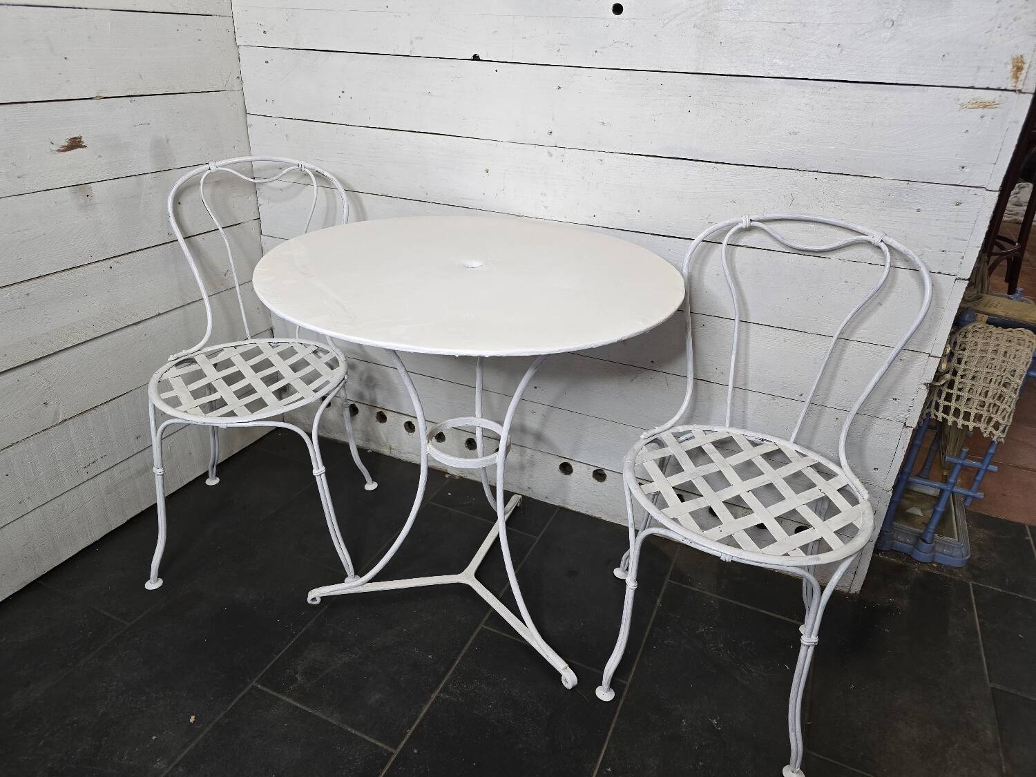 Wrought iron garden furniture