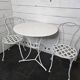 Wrought iron garden furniture