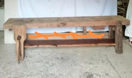 Old carpenter's workbench