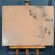 Oil on cardboard modern composition by François de Chabot 1960-70