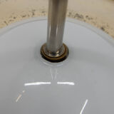 Nickel-plated bauhaus chandelier, czechoslovakia, 1930s