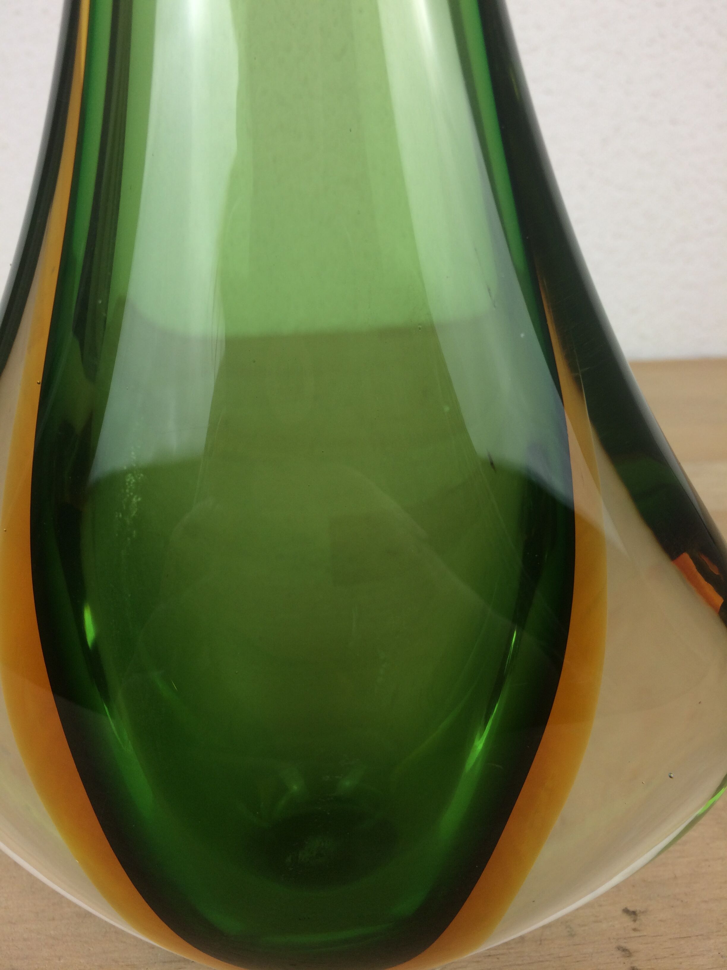 Scandinavian glass vase Nils Landberg for Orrefors