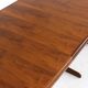 Vintage large oval extendable dining table 1960s XL