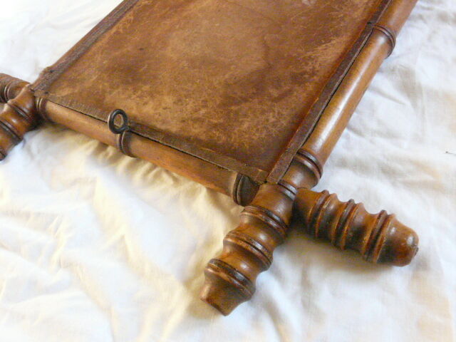 Wood imitation bamboo vintage mirror