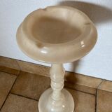 Vintage alabaster standing ashtray