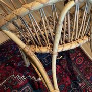 Pair of vintage rattan armchairs – 60s/70s design