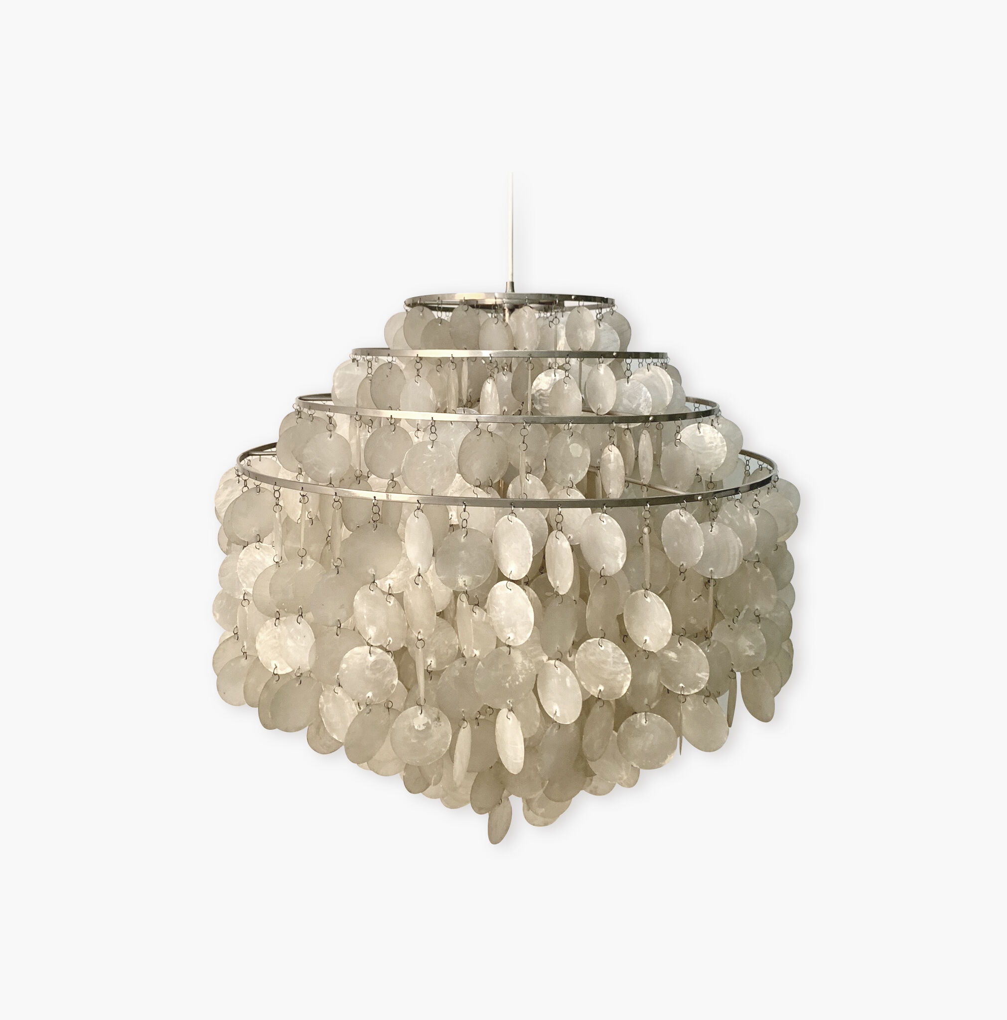 Lustre des années 60 en pampilles de nacre